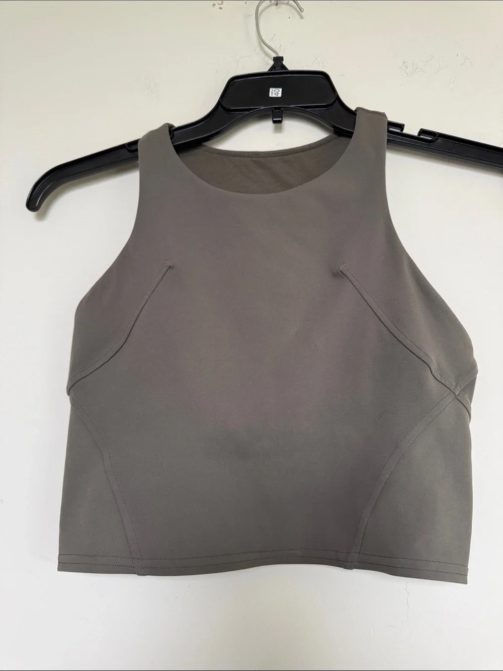 lululemon athletica Racerback Crop Top in Taupe  Green